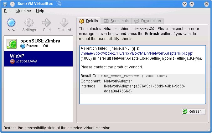 Solved : Error Upgrading VirtualBox 2.0.6 into 2.1.0