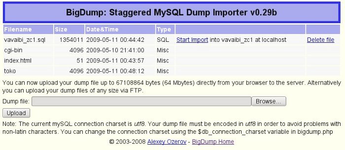 BigDump : Tips for Dumping Large MySQL Database